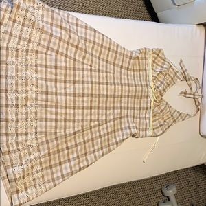 Plaid dress brown/yellow